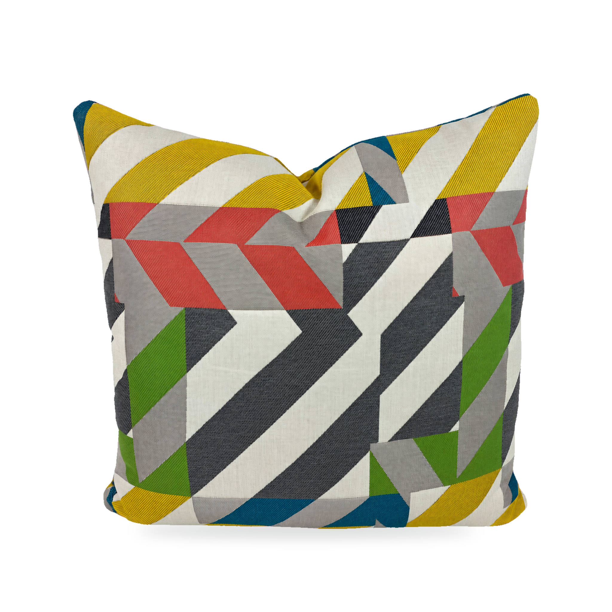 Saint Barts Multi No Piping – 22" × 22" Luxury Outdoor Square Pillow