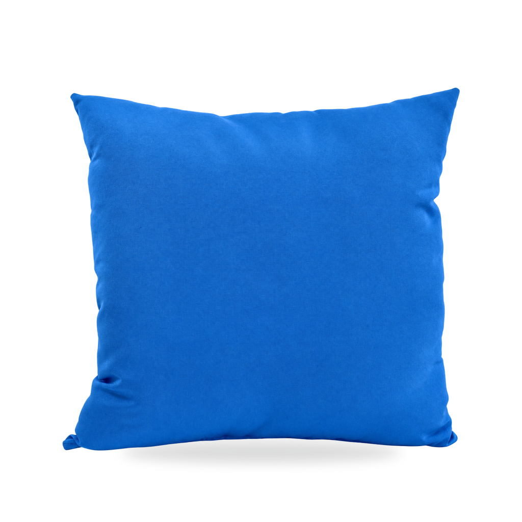 Cayman Blue Solid – 22" × 22" Luxury Outdoor Square Pillow