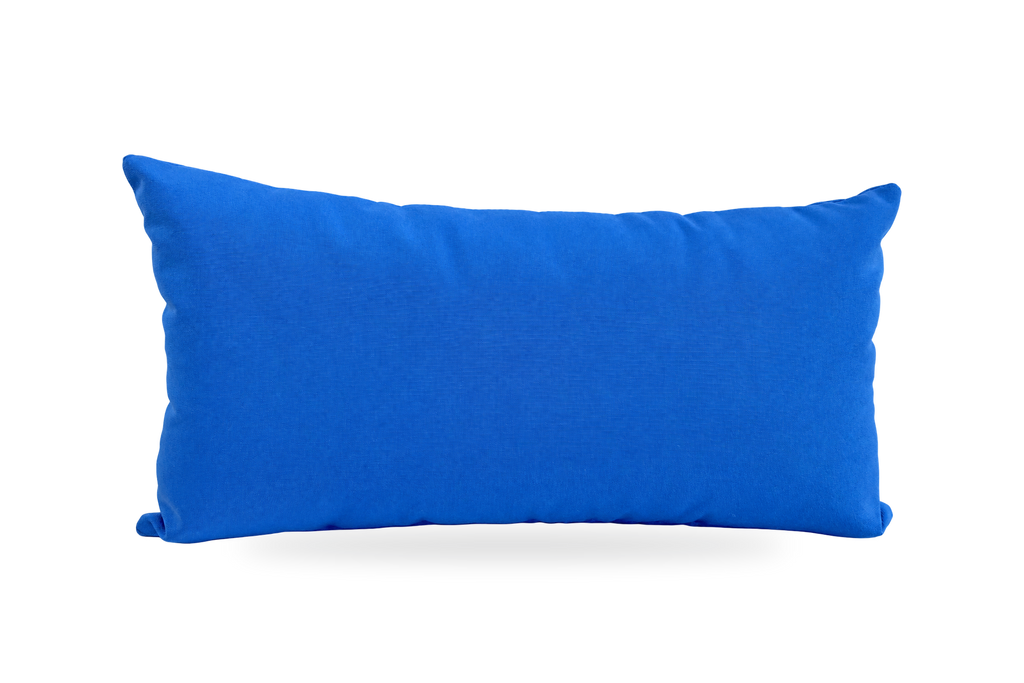 Cayman Blue Solid – 22" × 12" Luxury Outdoor Lumbar Pillow