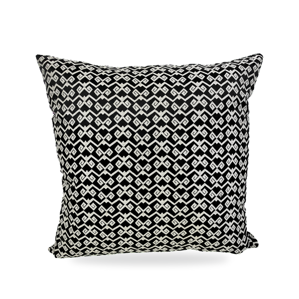 Malibu Black – 22" × 22" Luxury Outdoor Square Pillow