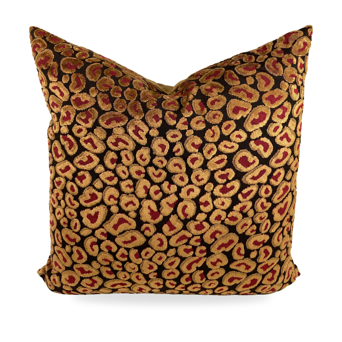 Cheetah Ruby – 24" × 24" Luxury Square Pillow