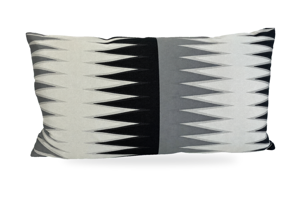 Vamanos Ebony – 24" × 14" Luxury Lumbar Pillow