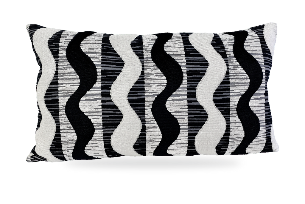 Sound Waves – 24" × 14" Luxury Lumbar Pillow