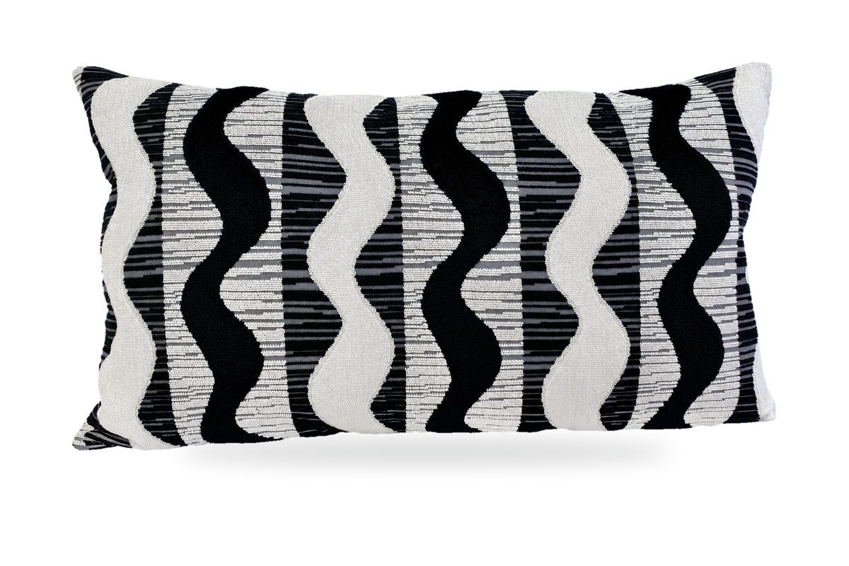 Sound Waves – 24" × 14" Luxury Lumbar Pillow