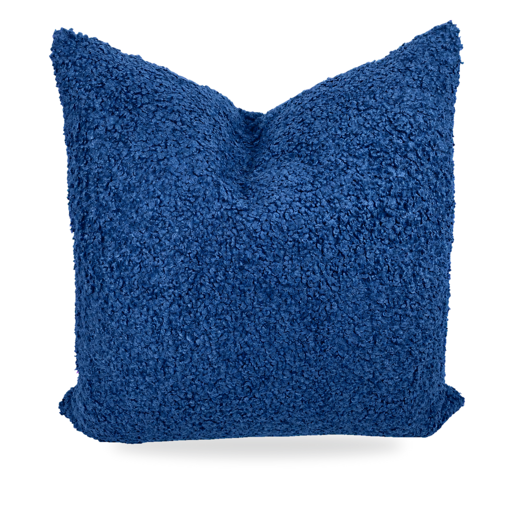 Poodle Navy – 24" × 24" Luxury Square Pillow