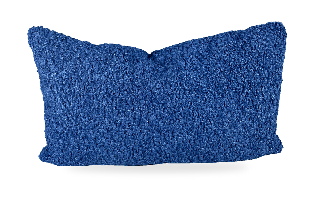 Poodle Navy – 24" × 14" Luxury Lumbar Pillow