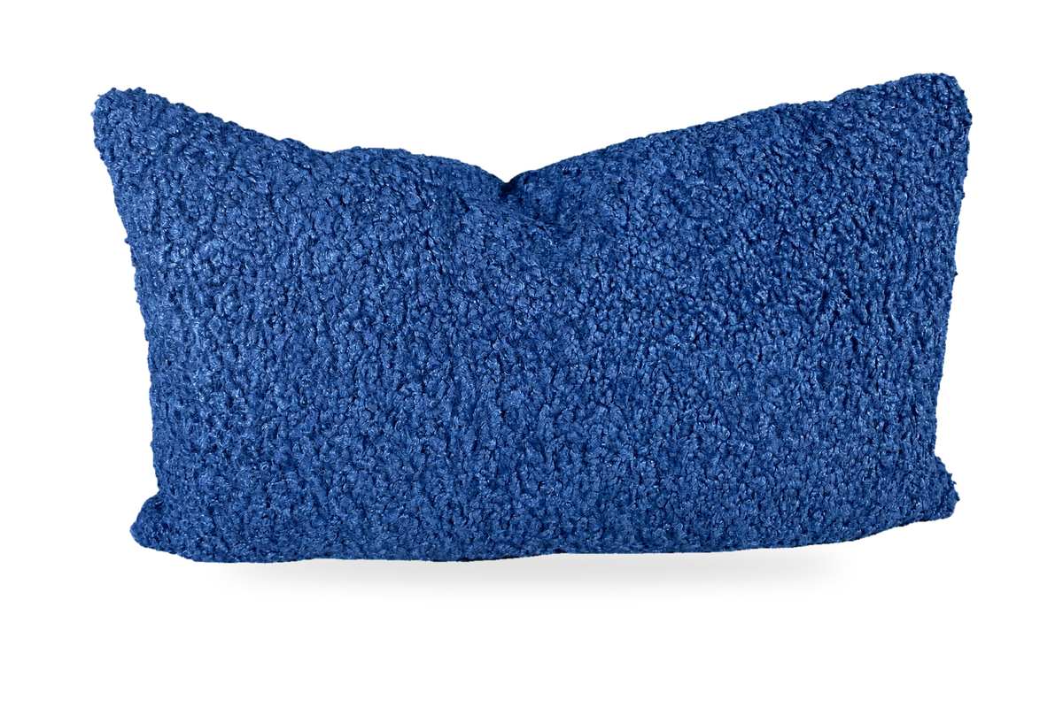 Poodle Navy – 24" × 14" Luxury Lumbar Pillow