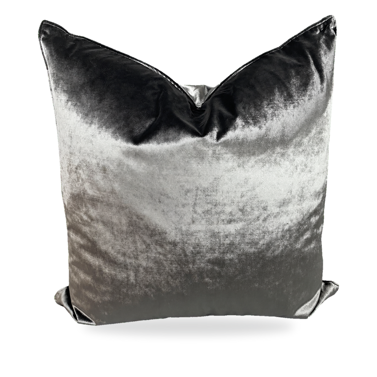 Iridescence Double Front Graphite – 24" × 24" Luxury Square Pillow