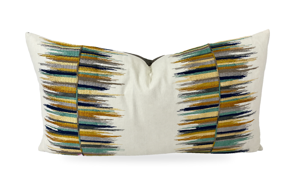 Fun Fair Agate – 24" × 14" Luxury Lumbar Pillow
