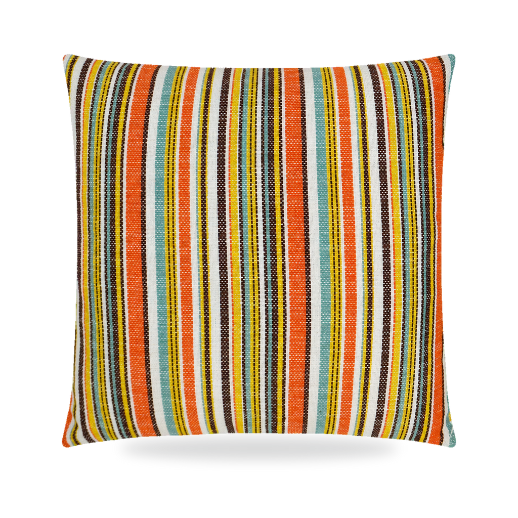 Fancy Stripe Multi – 22" × 22" Luxury Outdoor Square Pillow