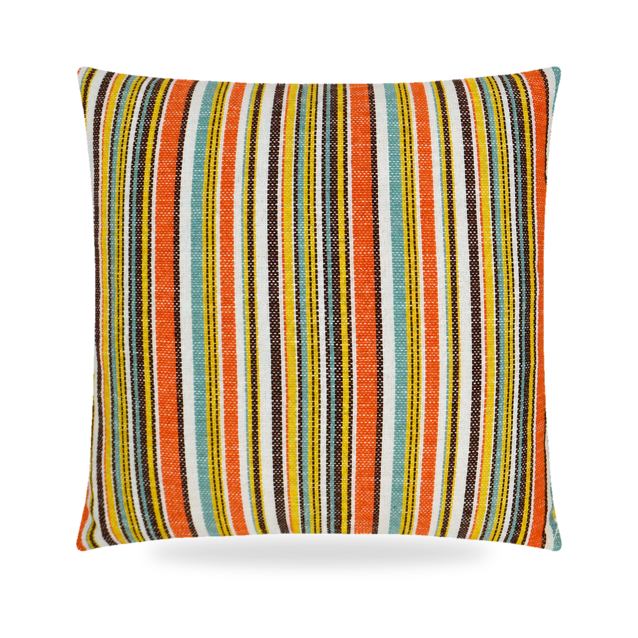 Fancy Stripe Multi – 22" × 22" Luxury Outdoor Square Pillow