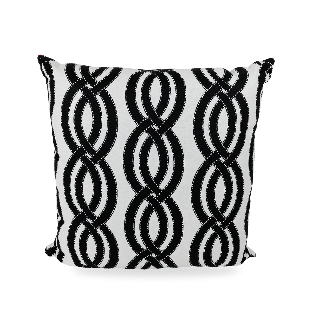 Sea Shore Black – 22" × 22" Luxury Outdoor Square Pillow