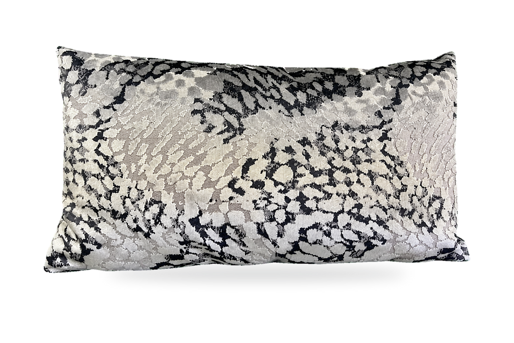 Flirty Pewter – 24" × 14" Luxury Lumbar Pillow