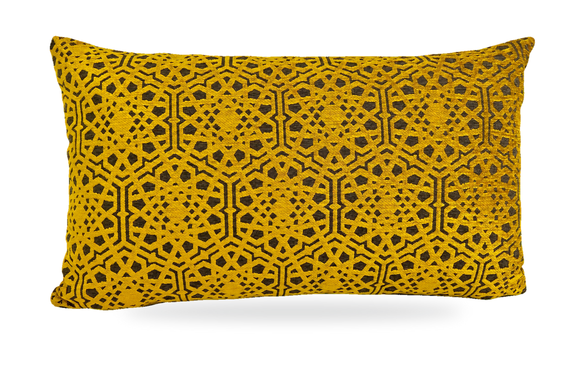 Lemos Saffron – 24" × 14" Luxury Lumbar Pillow