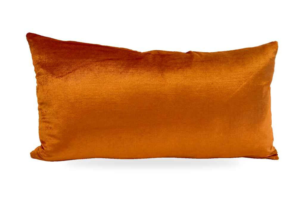 Persimmon Glow – 24" × 14" Luxury Lumbar Pillow