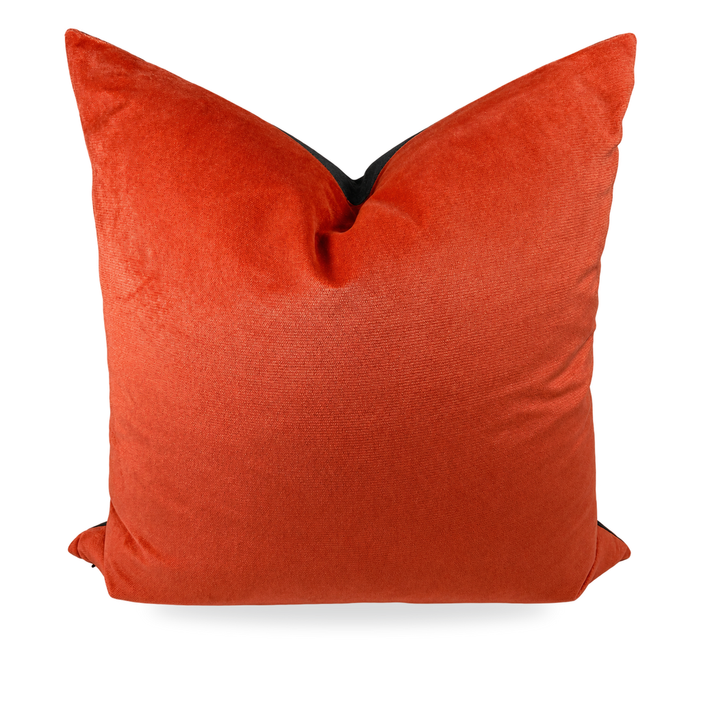 Gemini Mango Charcoal – 24" × 24" Luxury Square Pillow