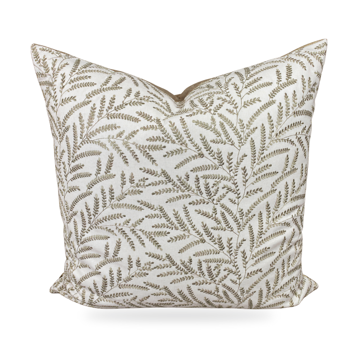 Fern Taupe – 24" × 24" Luxury Square Pillow