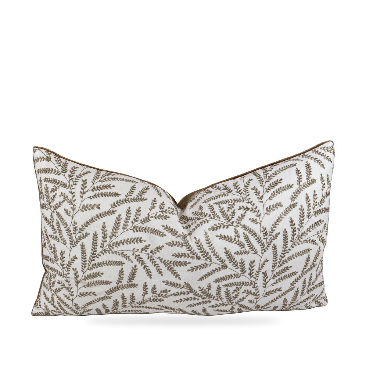 Fern Taupe – 24" × 14" Luxury Lumbar Pillow