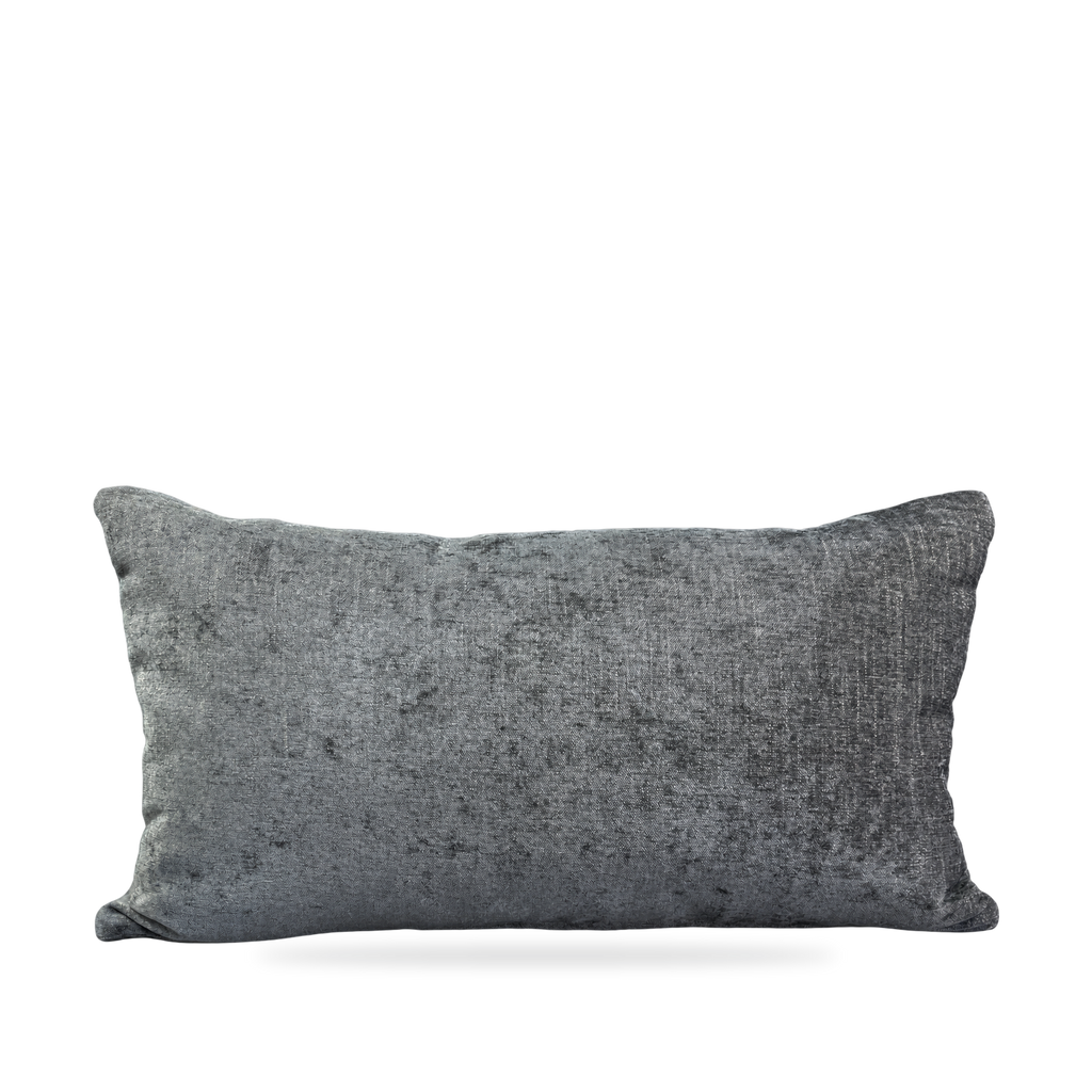 Steel Gray – 24" × 14" Luxury Lumbar Pillow