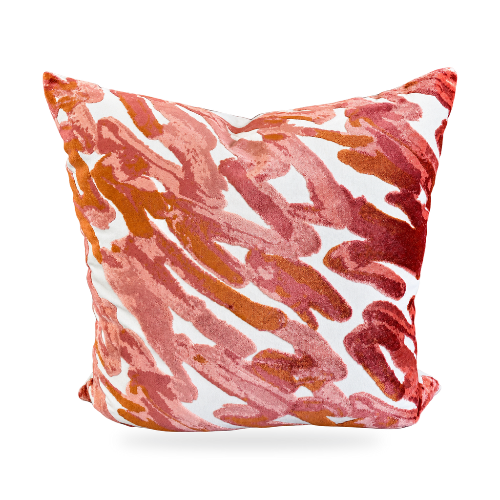Spoken Coral – 24" × 24" Luxury Square Pillow