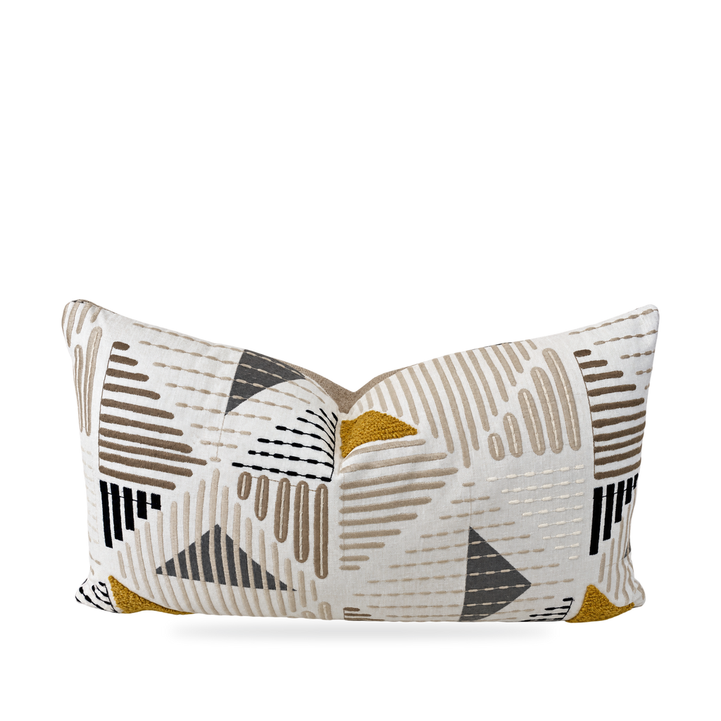 Geoscape – 24" × 14" Luxury Lumbar Pillow