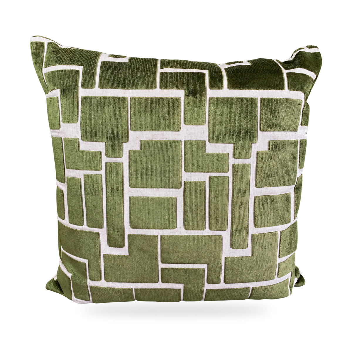 Aura Olive – 24" × 24" Luxury Square Pillow