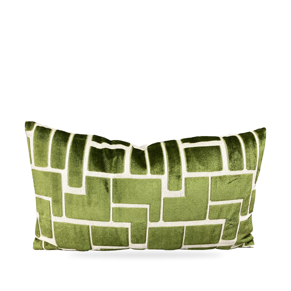 Aura Olive – 24" × 14" Luxury Lumbar Pillow
