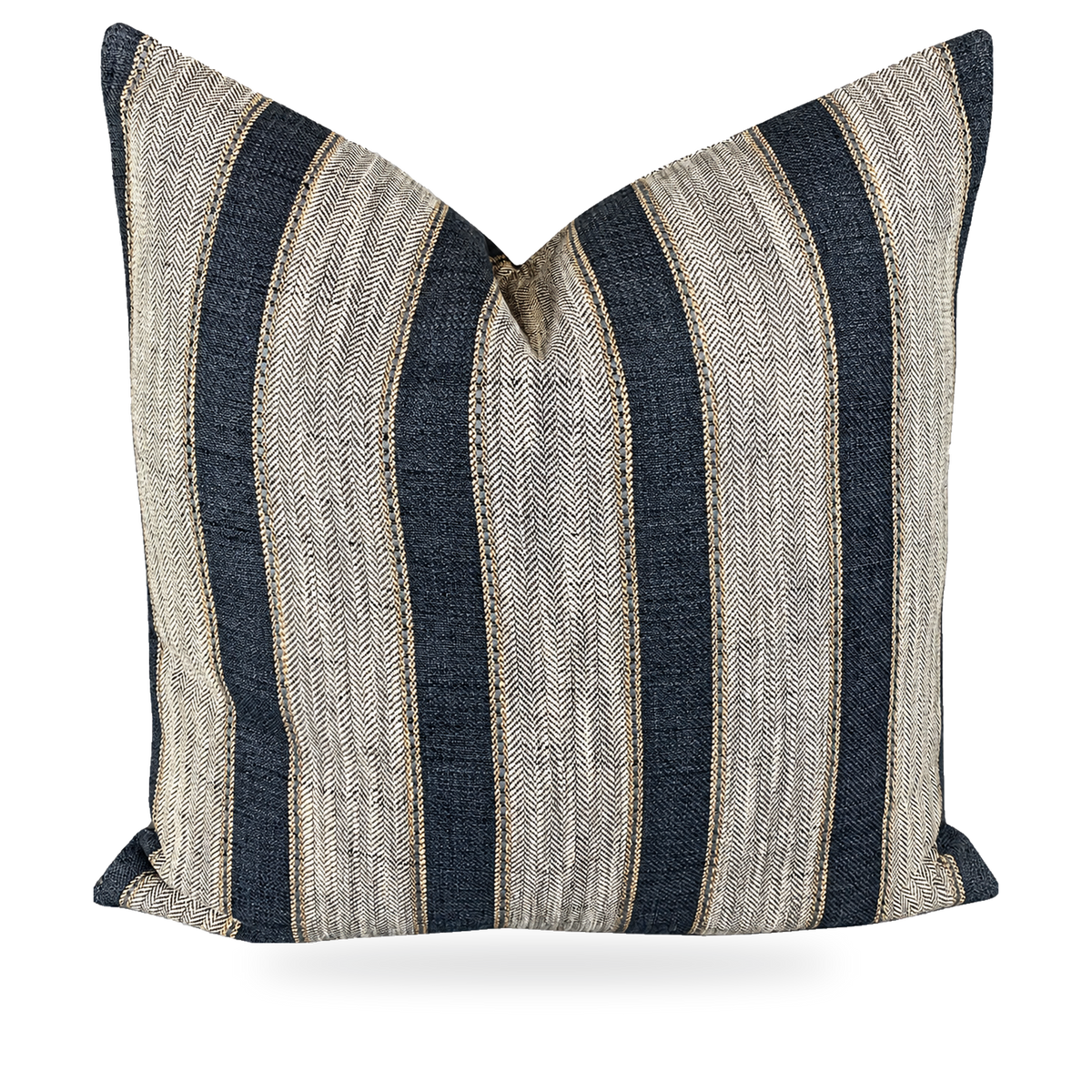 Natural Weave Charcoal – 24" × 24" Luxury Square Pillow