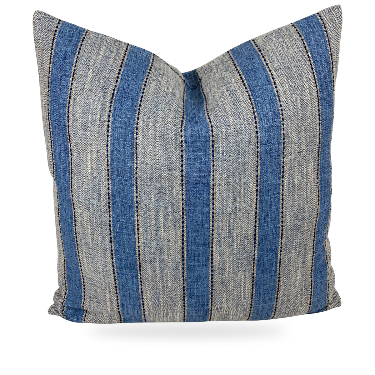 Natural Weave Denim – 24" × 24" Luxury Square Pillow