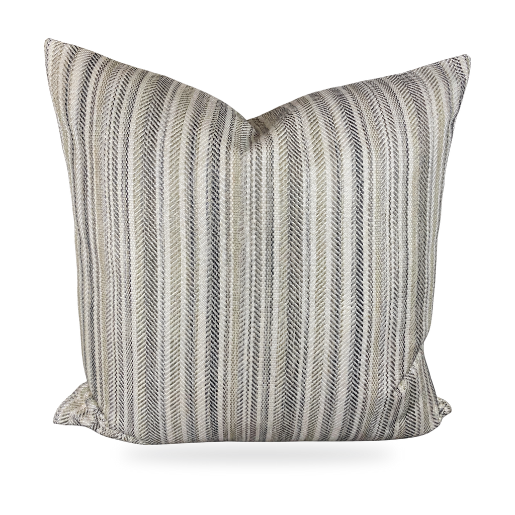 Pearl Woven Pewter – 24" × 24" Luxury Square Pillow