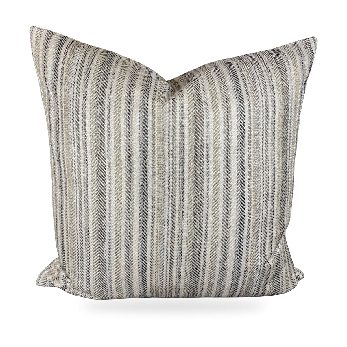 Pearl Woven Pewter – 24" × 24" Luxury Square Pillow