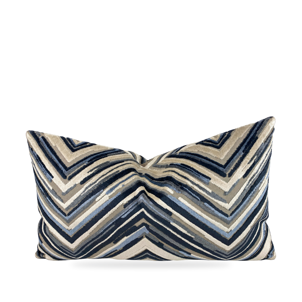 Del Mar Blue – 24" × 14" Luxury Lumbar Pillow