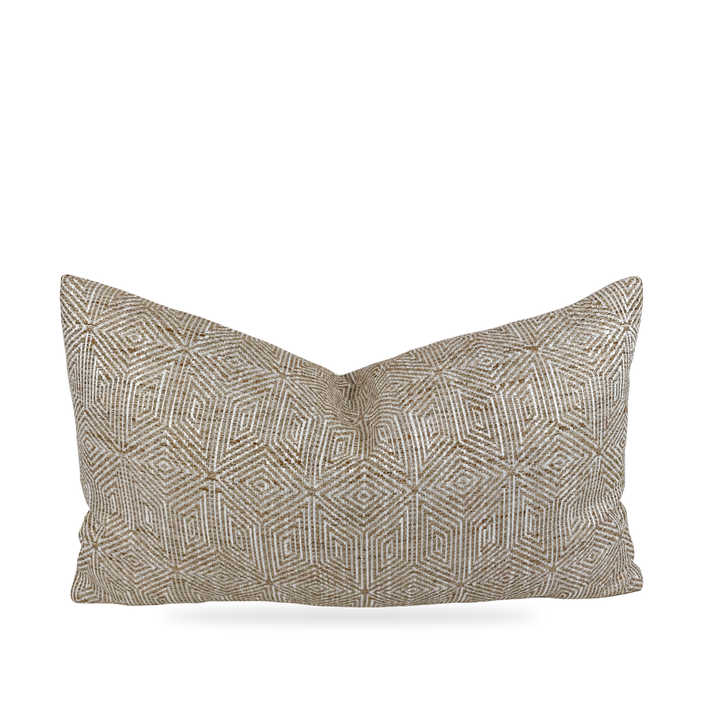 Woven Pecan – 24" × 14" Luxury Lumbar Pillow