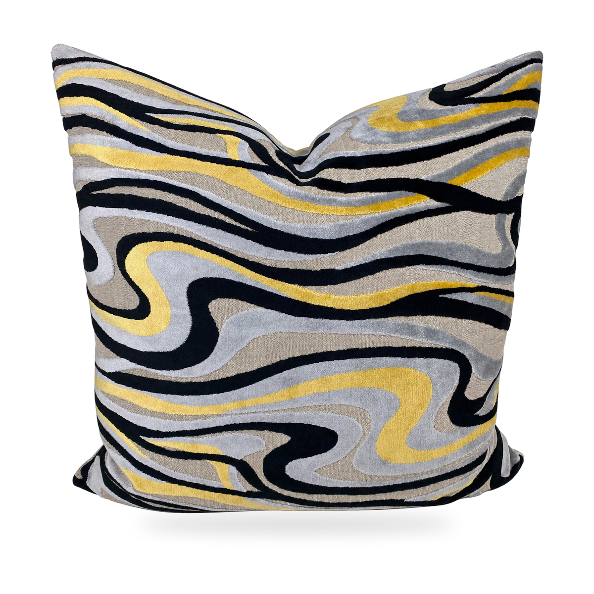 Sway Pyrite – 24" × 24" Luxury Square Pillow