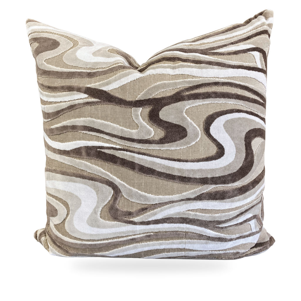 Sway Travertine – 24" × 24" Luxury Square Pillow
