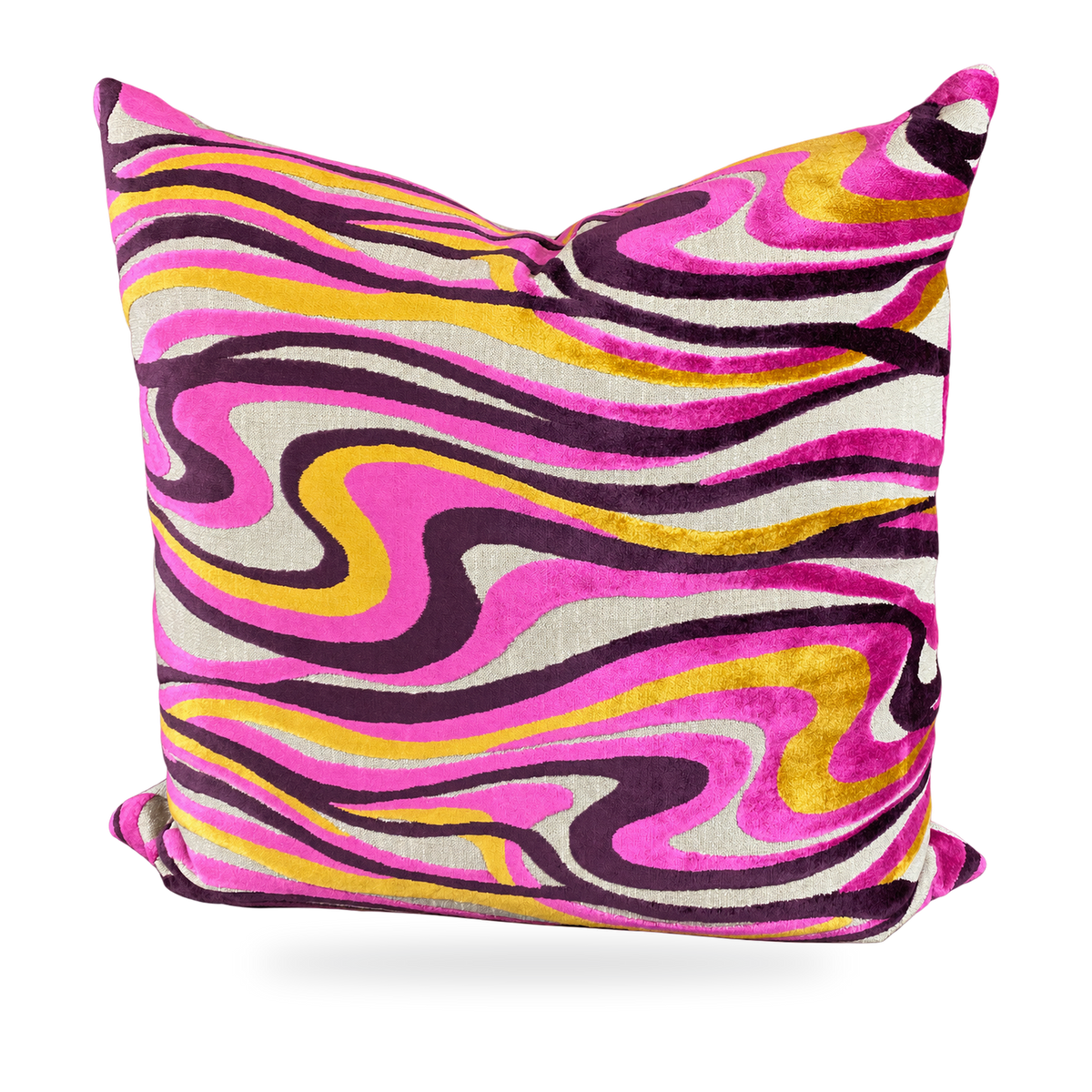 Sway Fuchsia – 24" × 24" Luxury Square Pillow