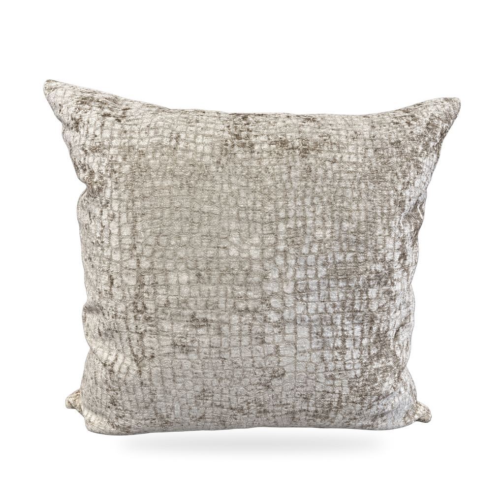 Cocoa Alligator – 24" × 24" Luxury Square Pillow