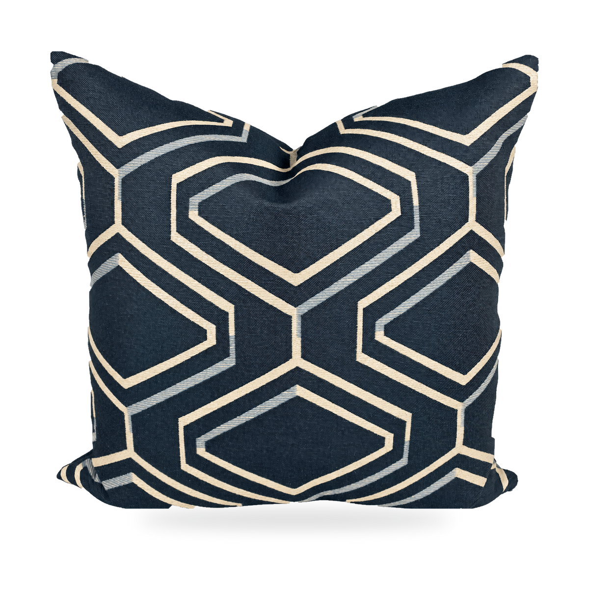 Geo Blue – 24" × 24" Luxury Square Pillow