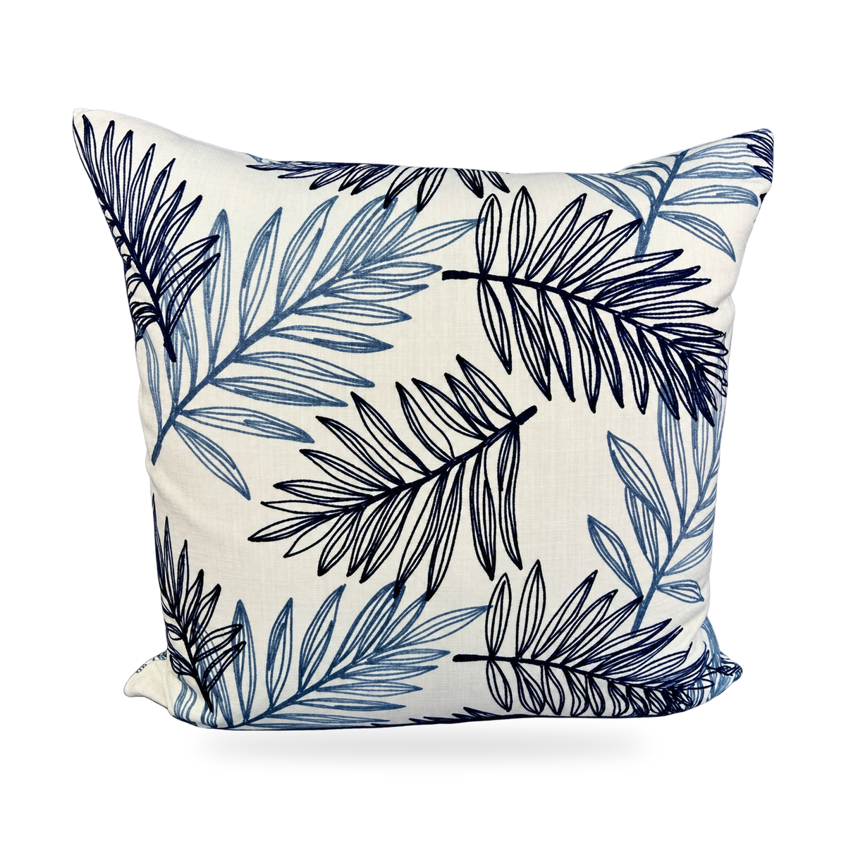 Blue Leaves – 24" × 24" Luxury Square Pillow