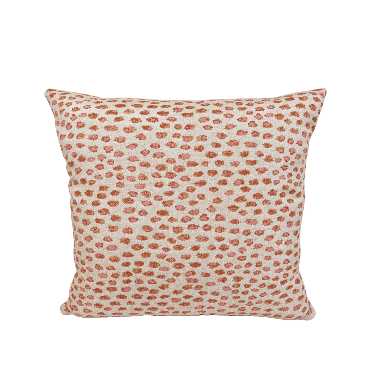 Pink Leopard Cream – 22" × 22" Luxury Outdoor Square Pillow