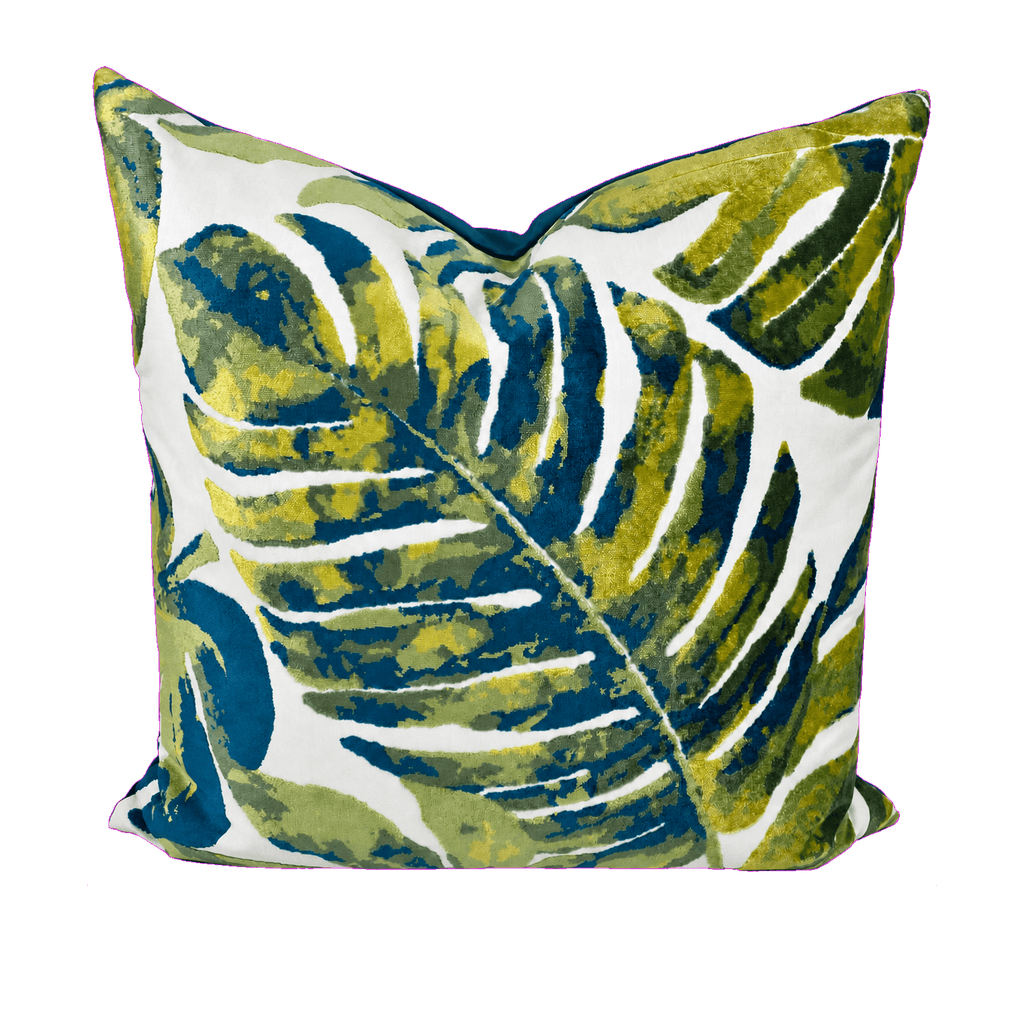Massala Capri Teal – 24" × 24" Luxury Square Pillow