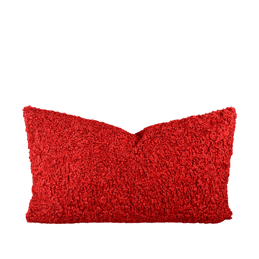 Poodle Scarlet – 24" × 14" Luxury Lumbar Pillow