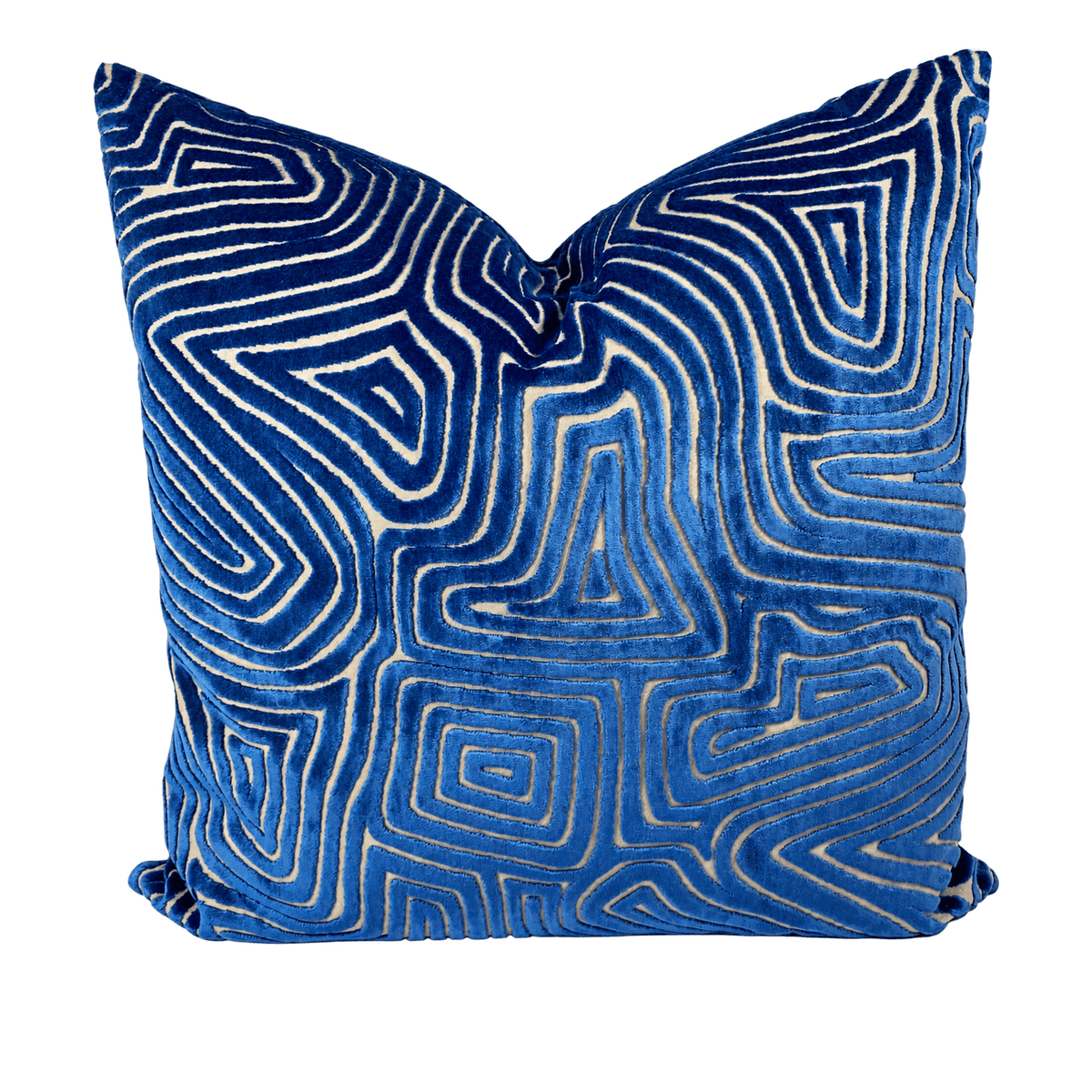 Vertigo Blue – 24" × 24" Luxury Square Pillow
