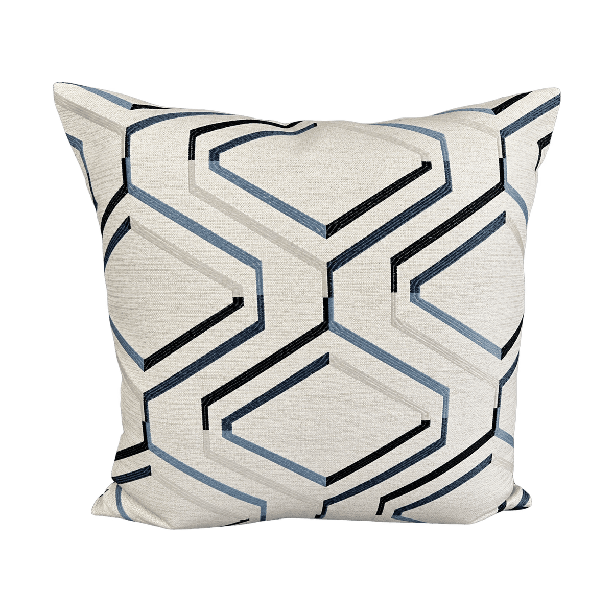 Geo Cream – 24" × 24" Luxury Square Pillow