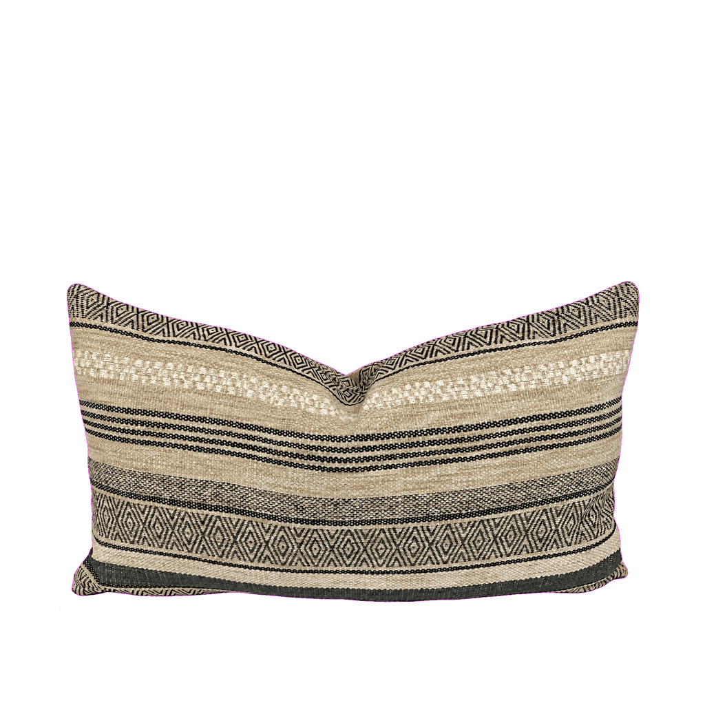 Lumbar Holmby Hills Ebony – 24" × 14" Luxury Lumbar Pillow