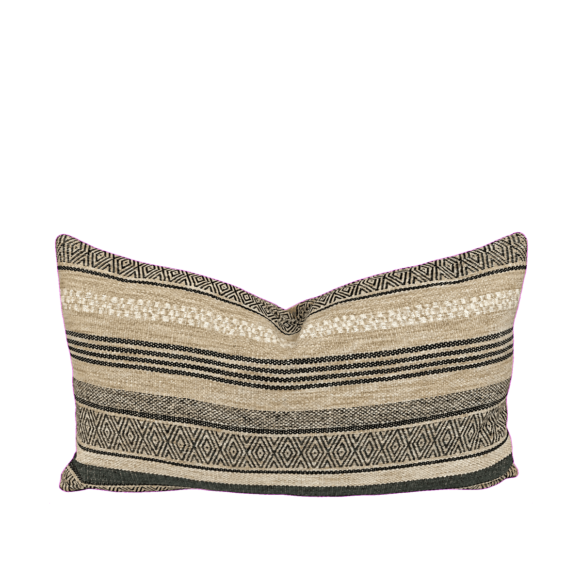 Lumbar Holmby Hills Ebony – 24" × 14" Luxury Lumbar Pillow