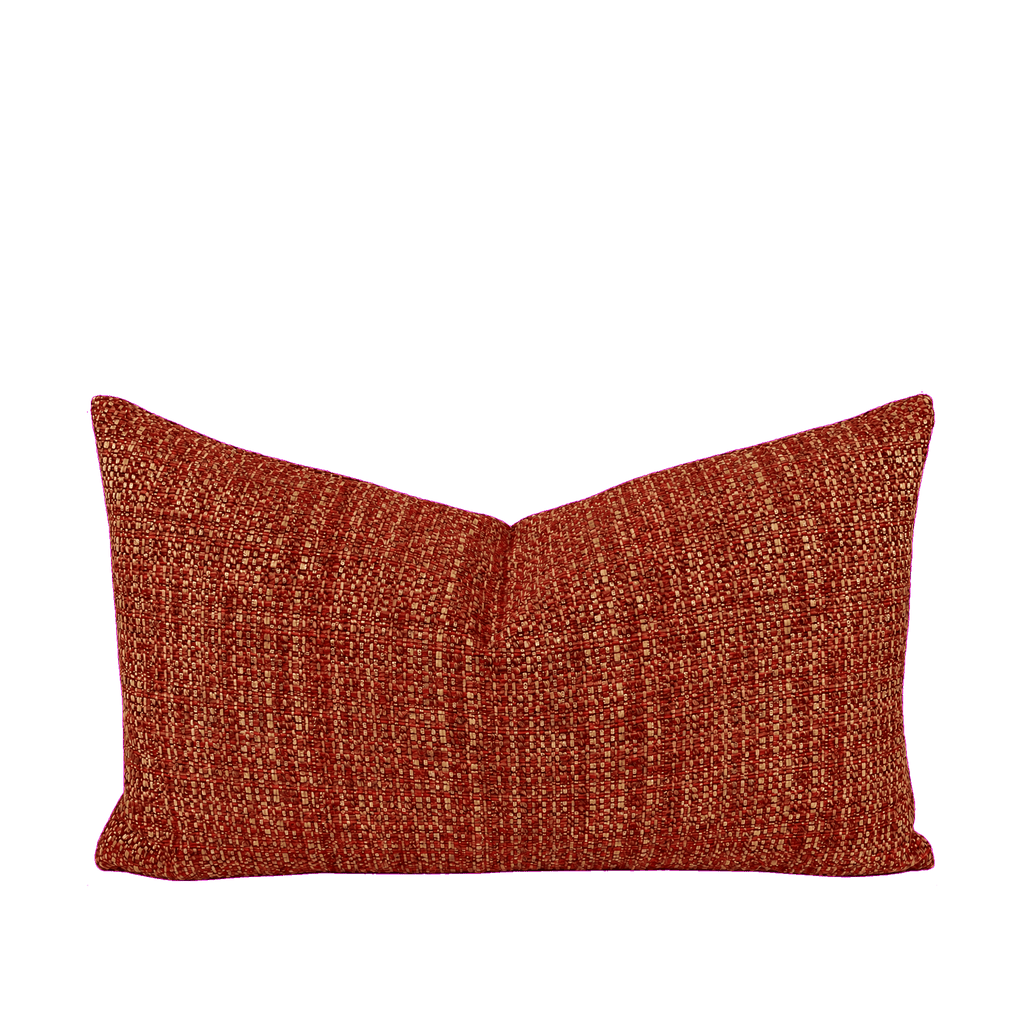 Jackie O Cinnabar – 24" × 14" Luxury Lumbar Pillow