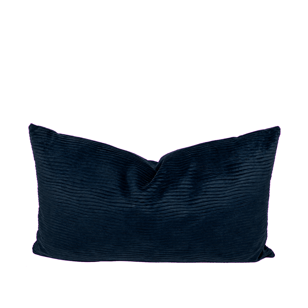 Stream Black – 24" × 14" Luxury Lumbar Pillow