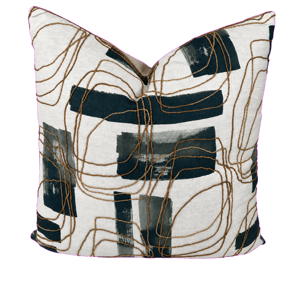 Freeform Ink – 24" × 24" Luxury Square Pillow