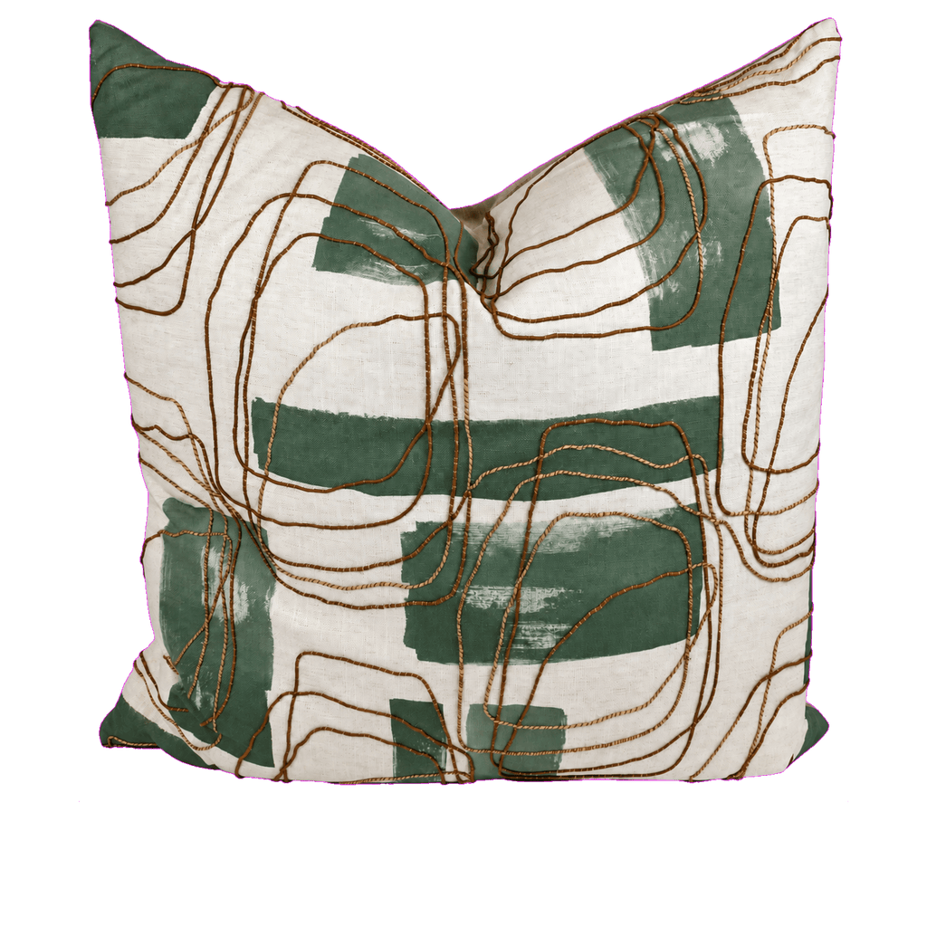 Freeform Juniper – 24" × 24" Luxury Square Pillow